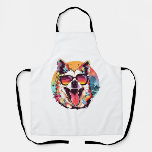 Delantal escalada de perros de verano en la playa de perros