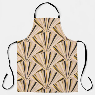 Delantal Escalas Art Deco: Glamour dorado geométrico