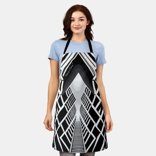 Delantal Escalera monocromática: Obelisco de los contrastes (Gastado)