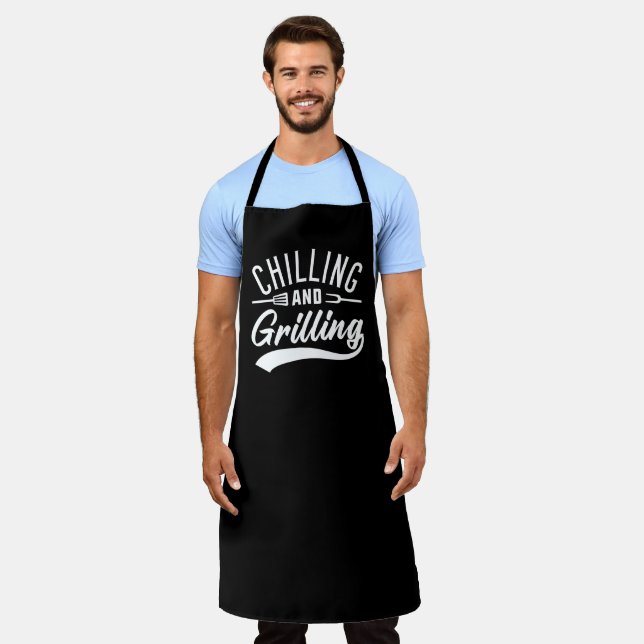 Delantal Escalofríos Y Parrilladas (Gastado)