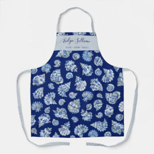 Delantal Escaparate elegante azul
