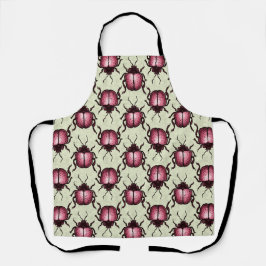 Delantal Escarabajo Rosa Cute Bug Art - Amante de los insec