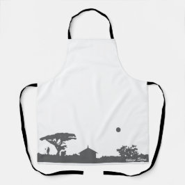 Delantal Escena de aldea