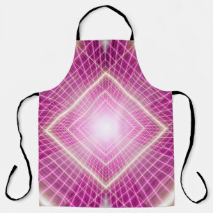 Delantal Escena de arte pop retro y de ciencia ficción de l