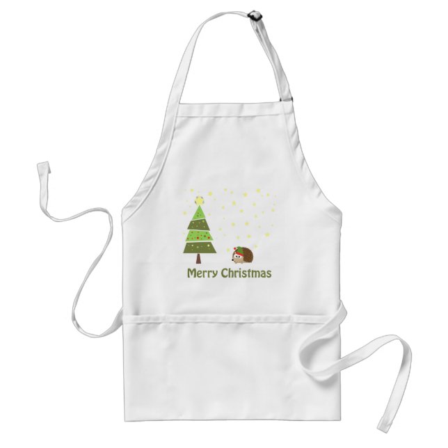 Delantal Escena de Navidades de Hedgehog (Frente)