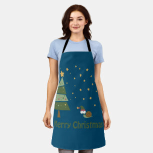 Delantal Escena de Navidades Elf Snail