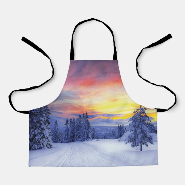 Delantal Escenario de invierno (Anverso)