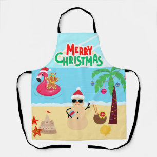 Delantal Escenario de Navidades de playa