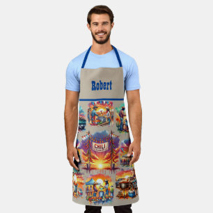 Delantal Escenas de cocina de Chile occidental 1 Personaliz