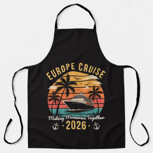 Delantal Escuadrón de crucero por Europa 2026 vacaciones fa