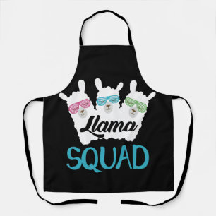 Delantal Escuadrón de Llama Cute Llama Retro 1980