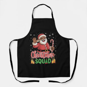 Delantal Escuadrón de Navidad Santa Afro Hombre Orgulloso N