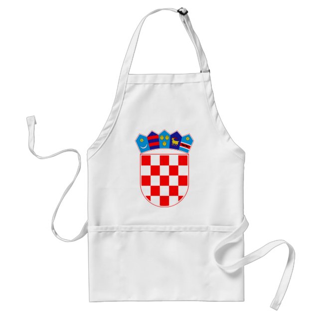 Delantal Escudo de armas de Croacia, emblema croata, (Frente)