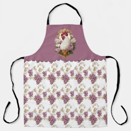 Delantal Escudo de Armas de Gallo y Uvas