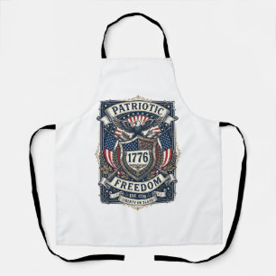 Delantal Escudo de batalla patriótico 1776 Símbolo inspirad