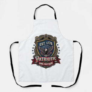 Delantal Escudo de batalla patriótico 1776 Símbolo inspirad