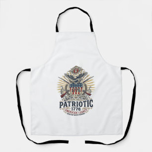 Delantal Escudo de batalla patriótico 1776 Símbolo inspirad