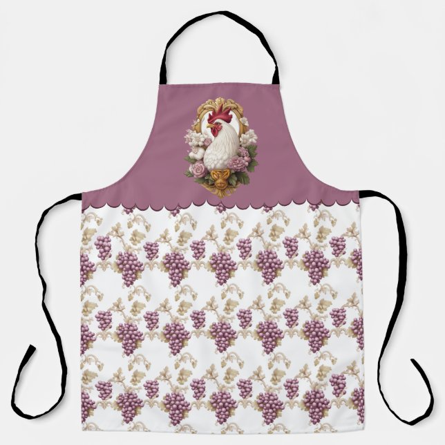 Delantal Escudo heráldico de gallos y uvas (Anverso)