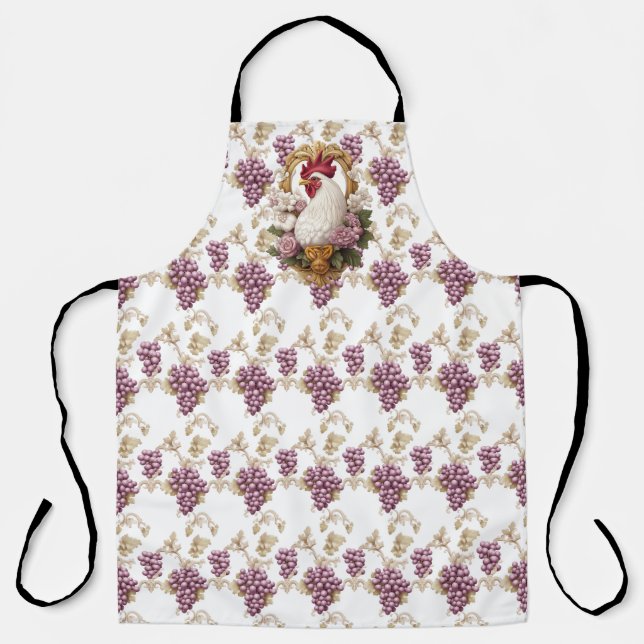 Delantal Escudo heráldico de gallos y uvas (Anverso)