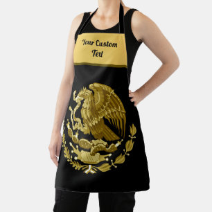 Delantal Escudo mexicano con águila dorada