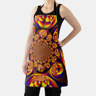 Delantal Esferas Mini Azules, Amarillas y Doradas