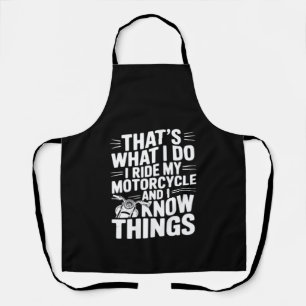 Delantal Eso es lo que hago yo monto en mi motocicleta y sé