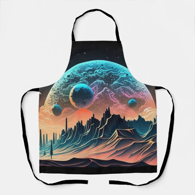 Delantal Espacio psicodélico (Anverso)