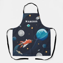 Delantal Espacio Ultraterrestre Estrellas de la Luna Monogr
