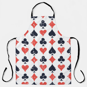 Delantal Espada, diamante, corazón, patrón de club