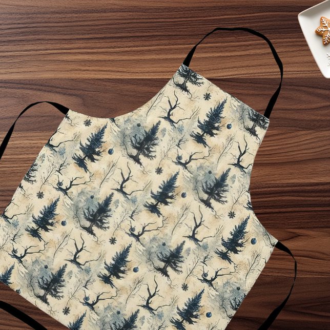 Delantal Espantoso árbol de Navidad (winter forest 1)