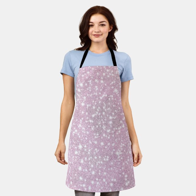 Delantal Esparkles en rosa (Gastado)