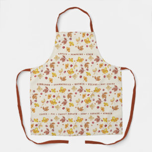 Delantal Especias de repostería de otoño y florales 
