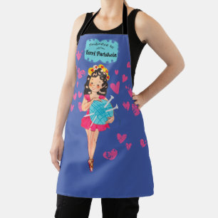 Delantal Espectáculo de artesanía casera de chica de épo