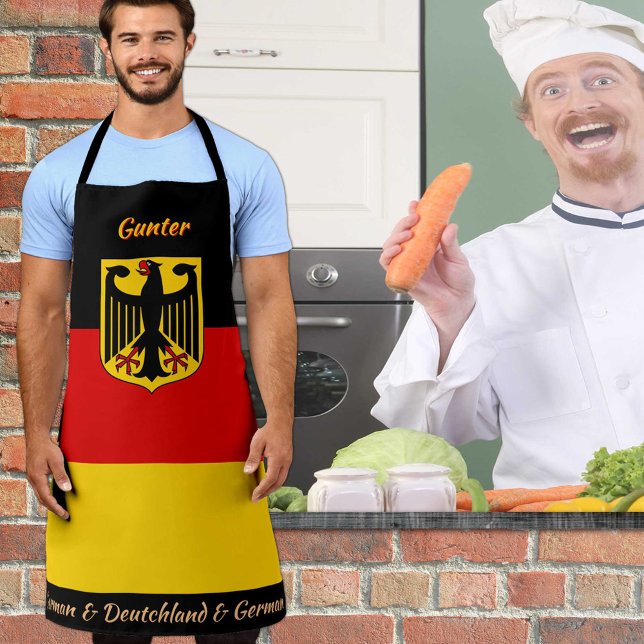 Delantal Espectro de bandera alemana, Alemania, cocina de c (Subido por el creador)
