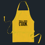 Delantal Espectro de ciego masculino | Cocina de hombres de<br><div class="desc">Espectro de ciego masculino | Los hombres de verdad cocinan. Cocina Guay y regalo de barbacoa para los hombres. Idea de regalo divertido para papá,  hermano,  tío,  abuelo,  etc. Letras con aspecto angustiado.</div>