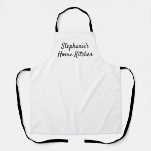 Delantal Espectro de cocina casera personalizado en blanco