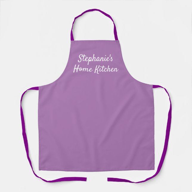 Delantal Espectro de cocina personalizada Purple Lilis (Anverso)
