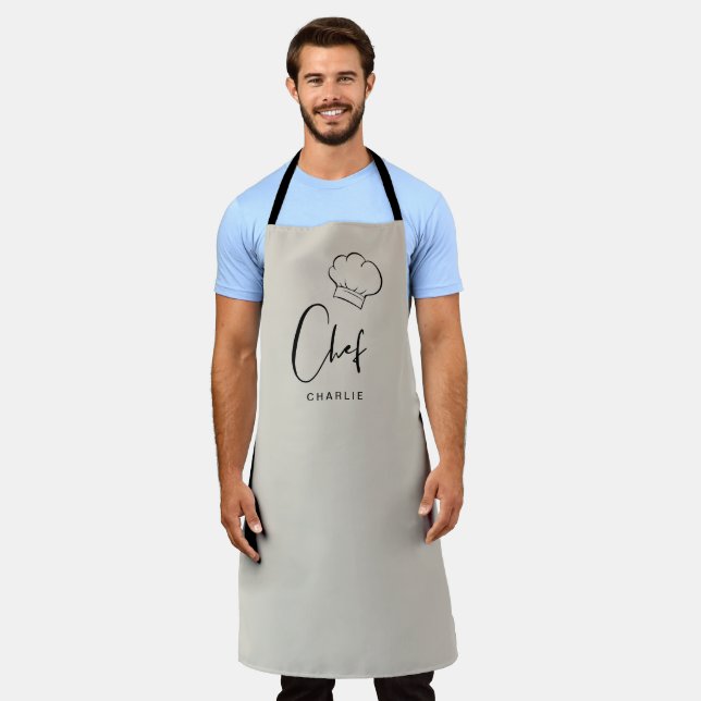 Delantal Espectro de cocinero personalizado y adorable gorr (Gastado)