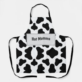 Delantal Espectro de diseño de "mami caliente" blanco y neg