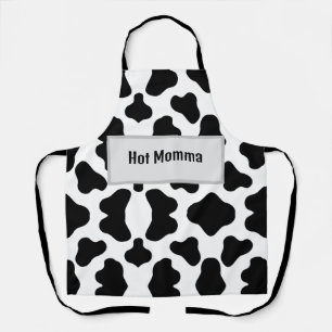 Delantal Espectro de diseño de "mami caliente" blanco y neg