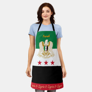 Delantal Espectro de la bandera siria, cocina de los cocine