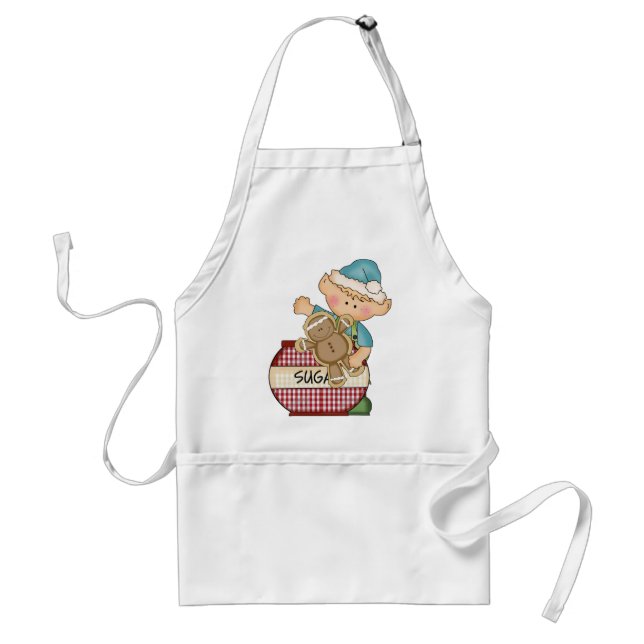 Delantal Espectro de navidad Holiday Baking Elf (Frente)