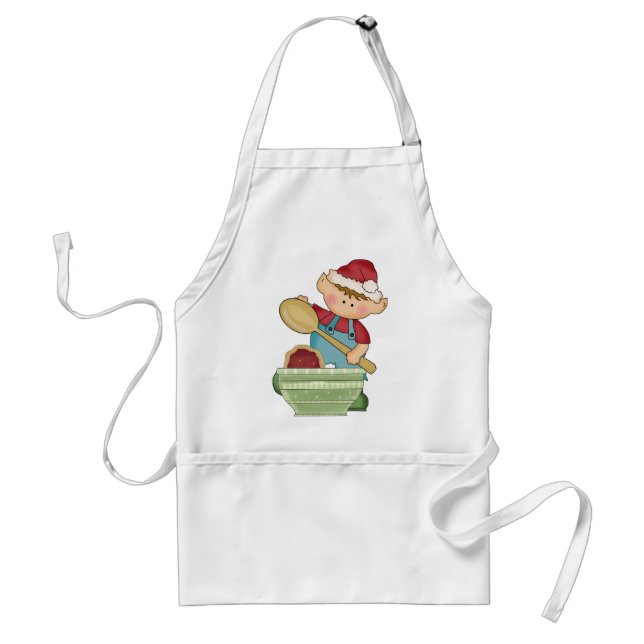 Delantal Espectro de navidad Holiday Baking Elf (Frente)