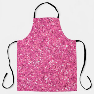 Delantal Espectro de patrón de purpurina brillante rosa