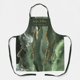 Delantal Espectro profesional de belleza de ágata verde sab