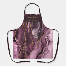 Delantal Espectro profesional de belleza de mauve oscuro