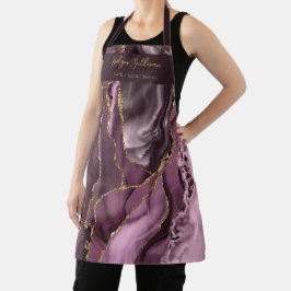 Delantal Espectro profesional de belleza de mauve oscuro