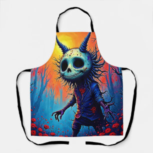 Delantal Espeluznante demonio en el diseño de Spooky Woods
