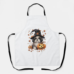Delantal Espeluznante Gráfico De Perro De Halloween Para Mu