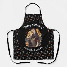 Espeluznante Halloween Apron - negro- 🎃 👻